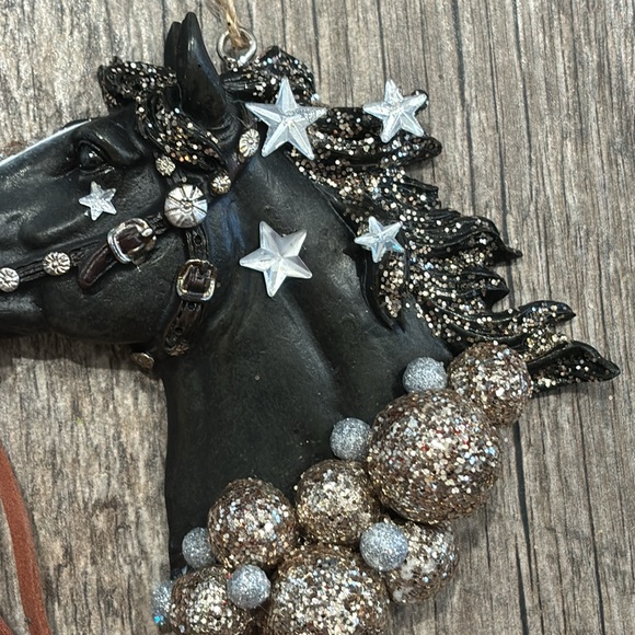 Holiday Horses: “New Years Eve” design. Decorated horse ornament - Picture 8 of 9